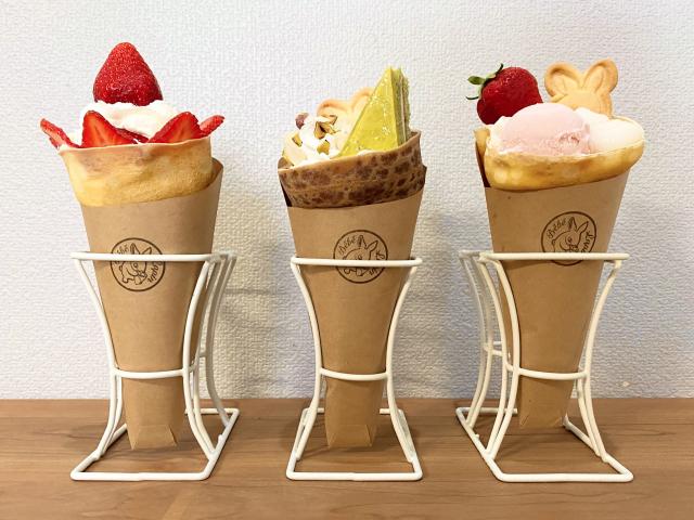 ボリュームたっぷり！パフェ級クレープ…かわいいウサギに悶絶！ 