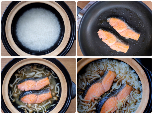 秋鮭　炊き込みご飯　レシピ