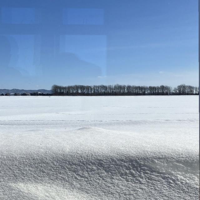 長沼　雪景色