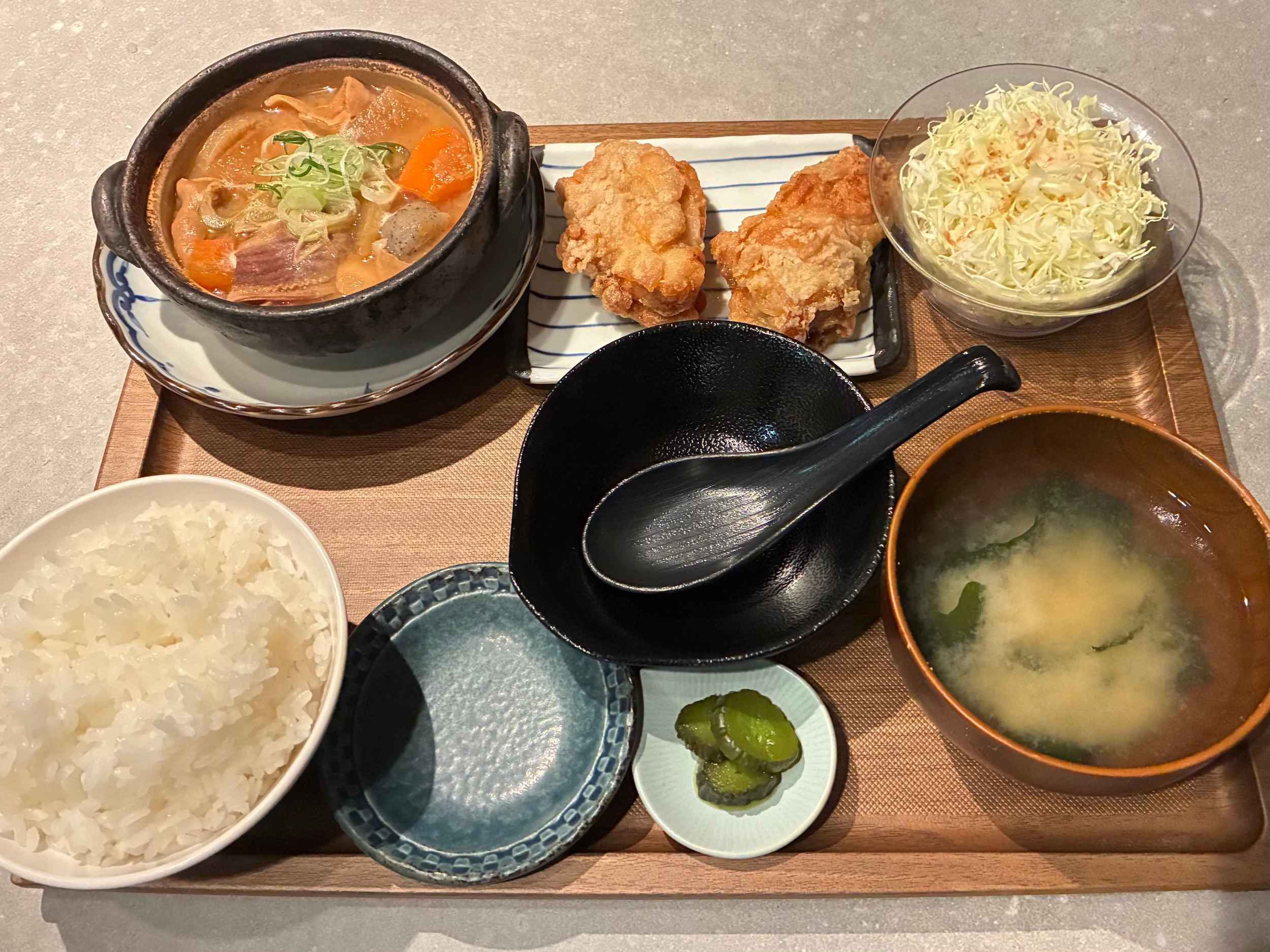 もつ煮＆ザンギ定食