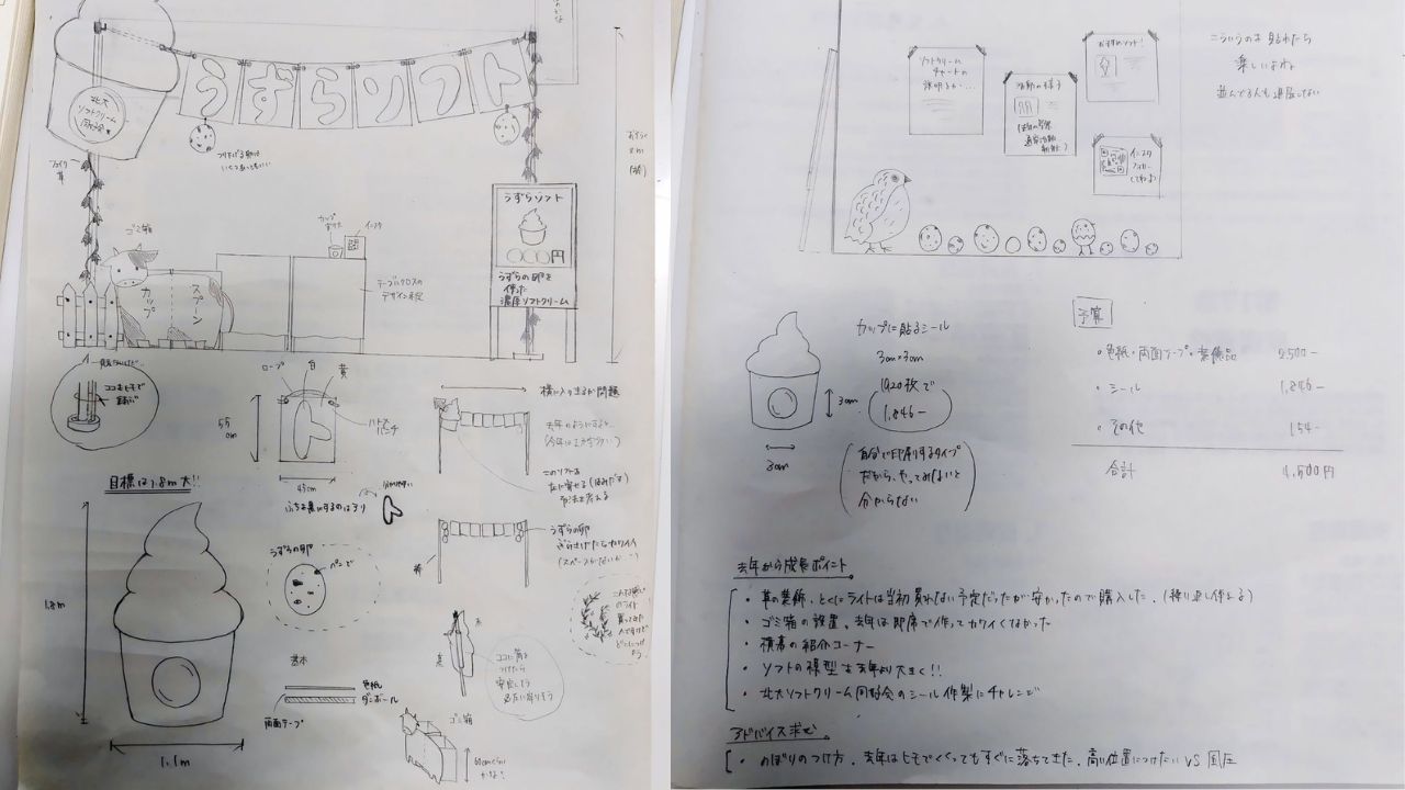 装飾のラフ画