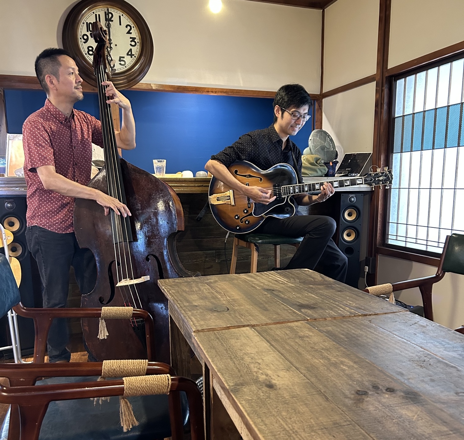 プロのJAZZ奏者の柳真也さん、長沼発さん