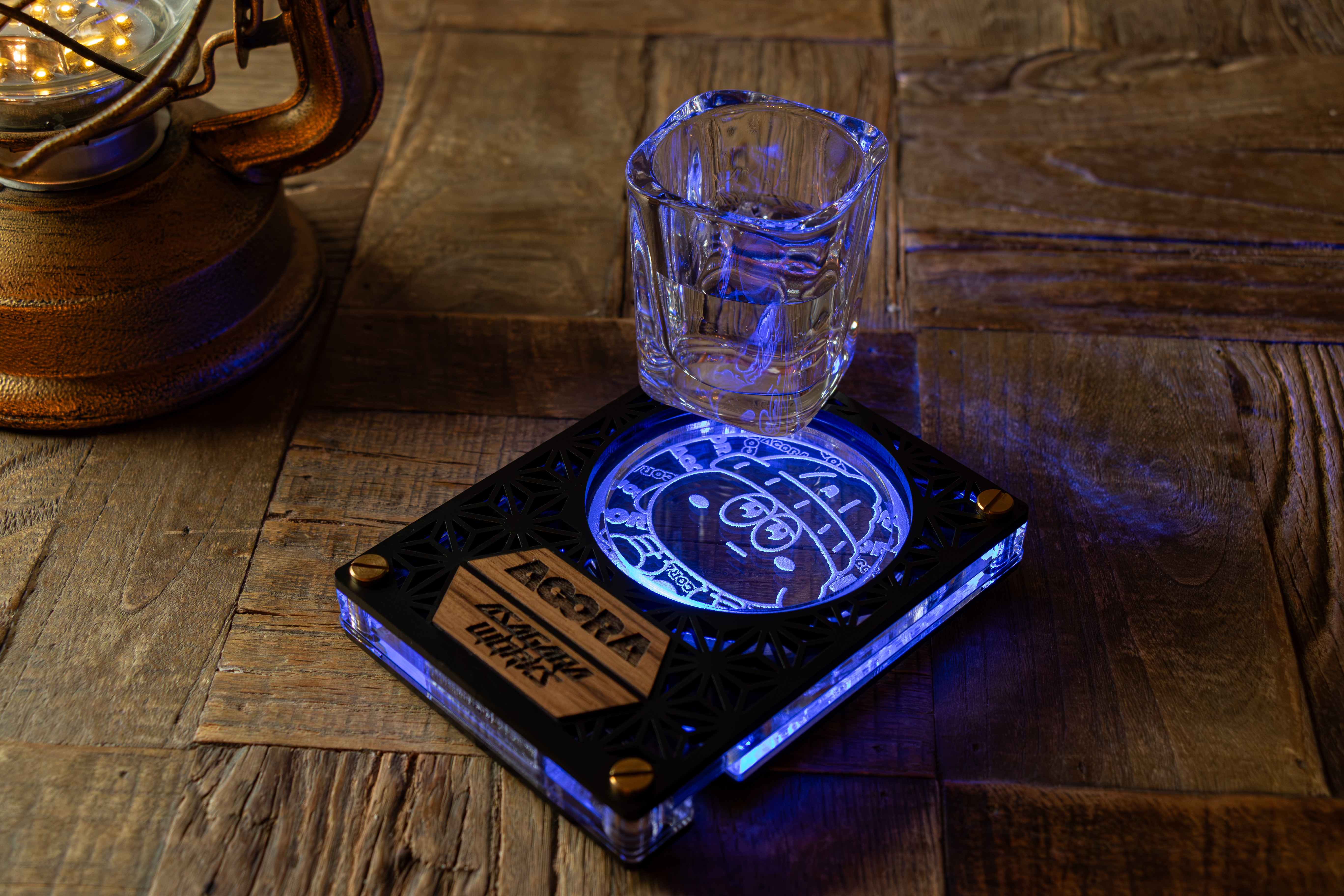 札幌のアウトドアショップ「AGORA」のオリジナルコラボ商品＿ASAGARA WORKS製 LED COASTER
