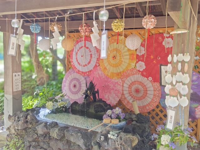 虻田神社 花手水