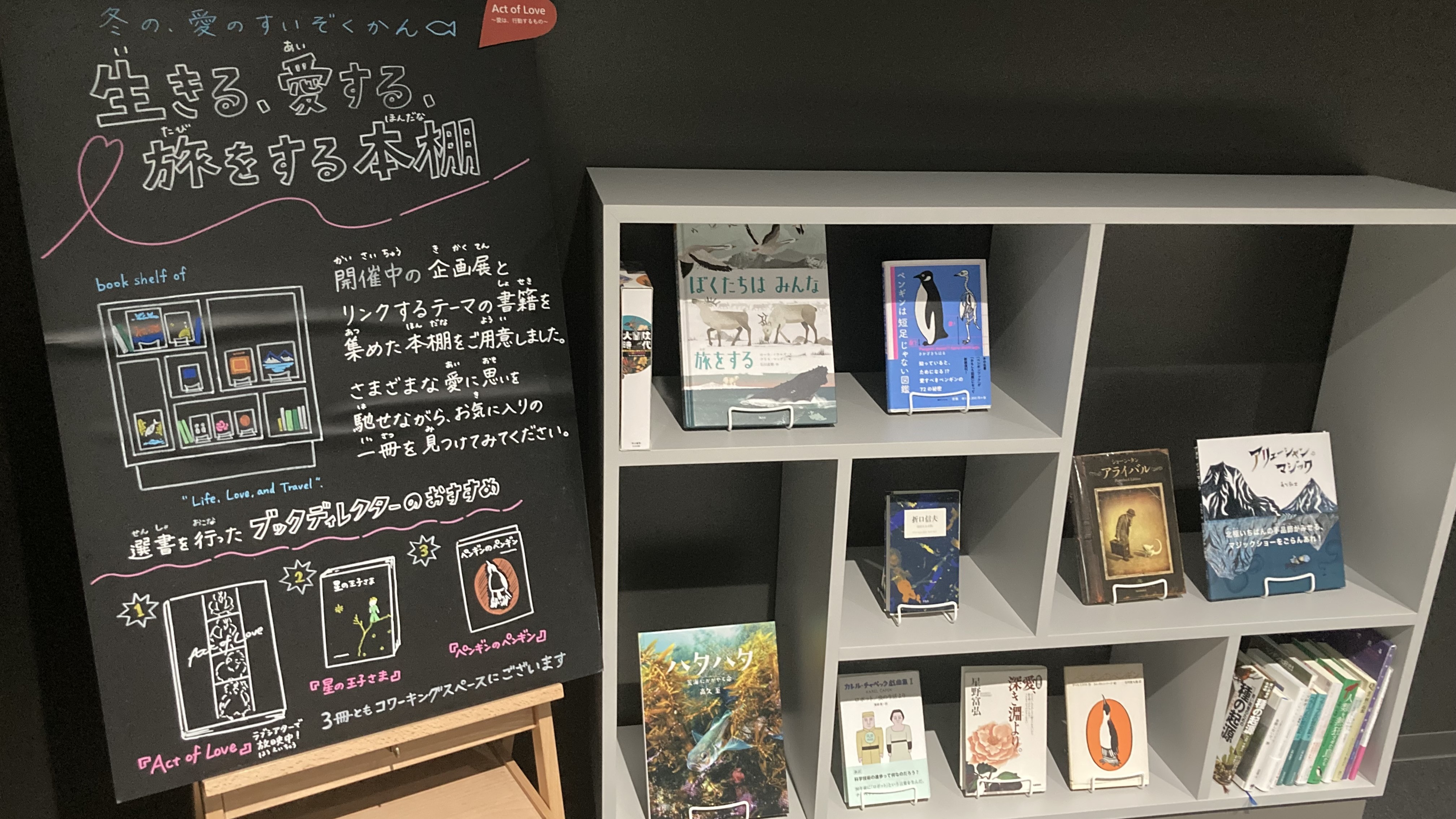 5階のコワーキングスペースにある本棚