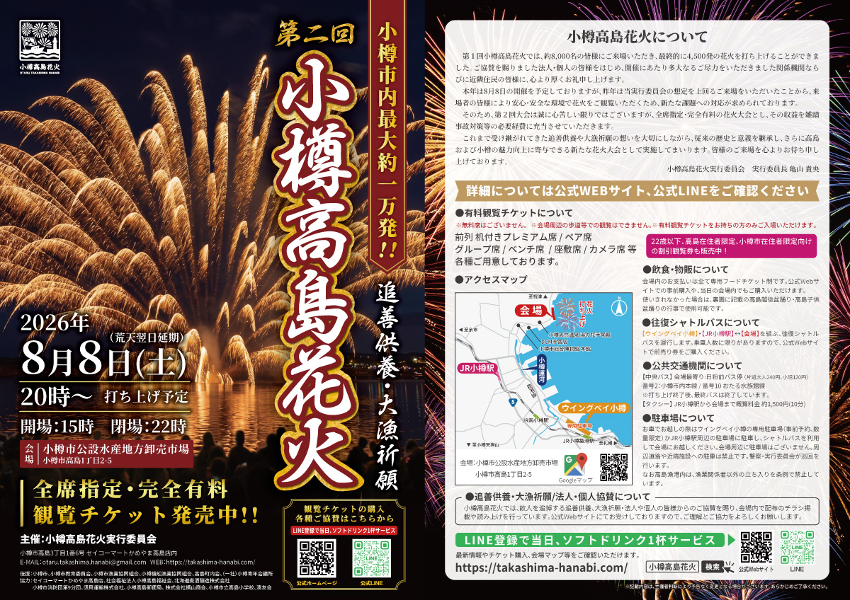 第2回小樽高島花火
