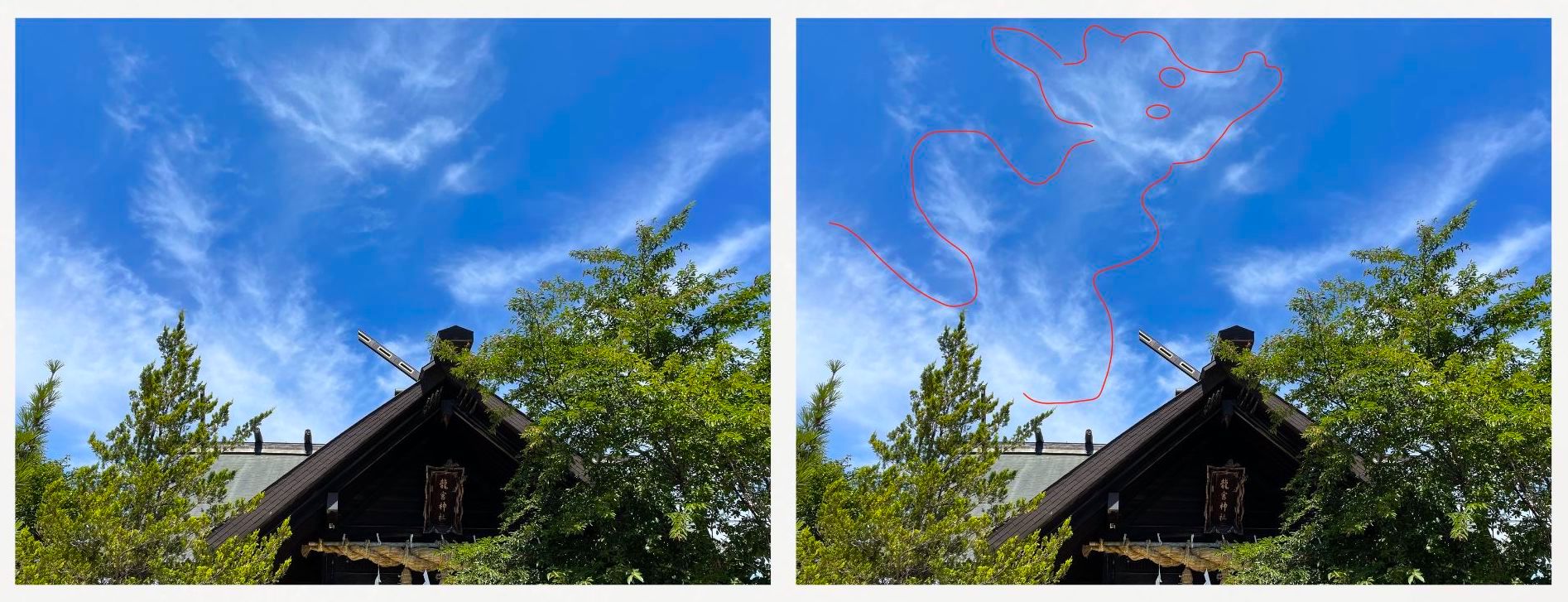 龍神様のような雲